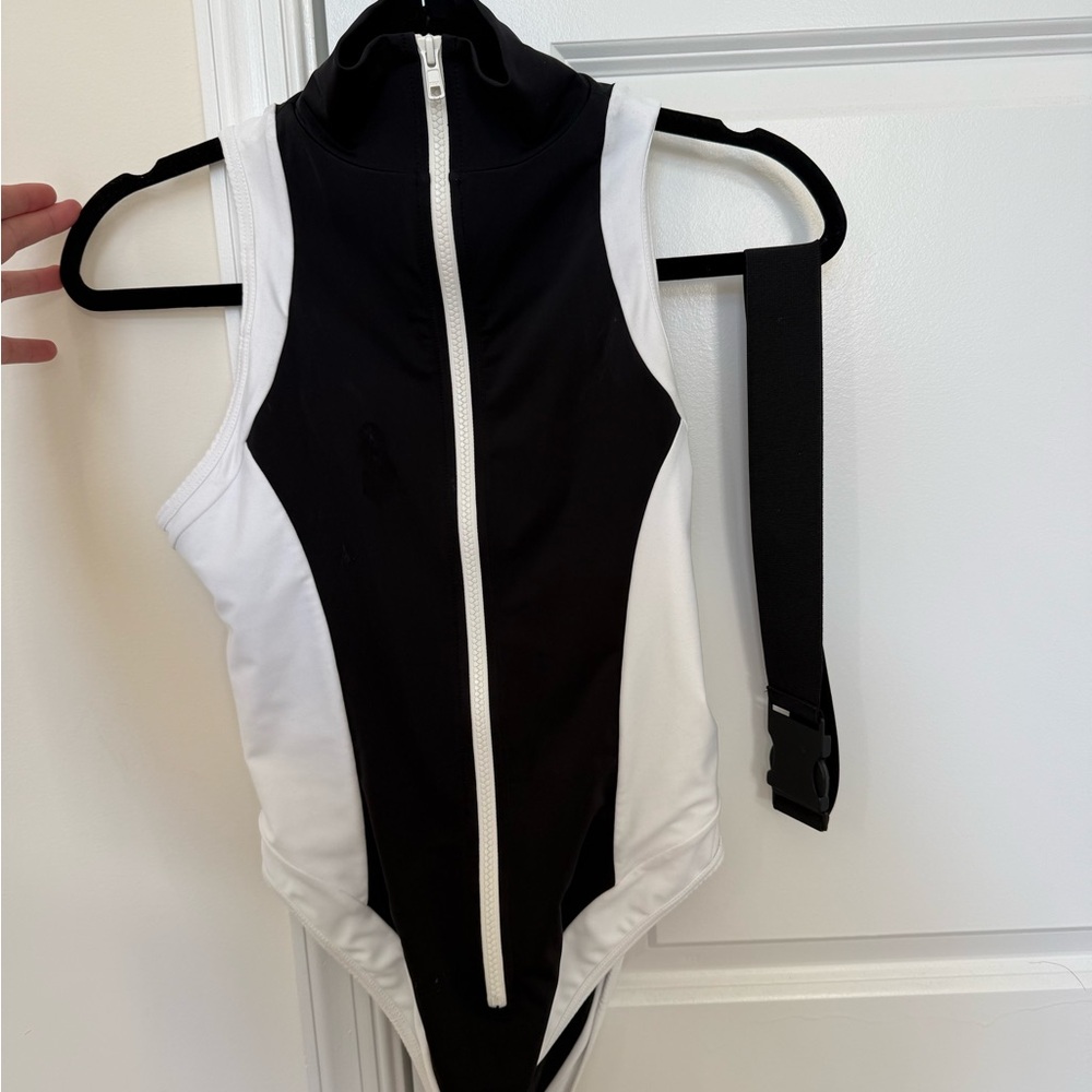 Women’s Black and White One Piece Swimsuit